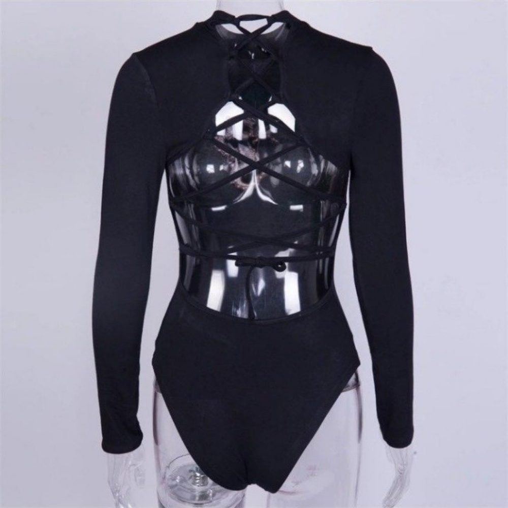 1DAYSALE!✨Firebreather Lace-Up Back Bodysuit - Picture 4 of 6